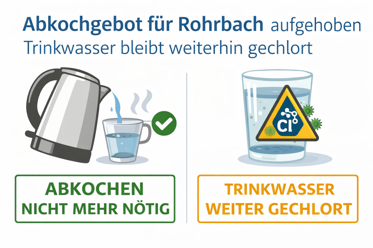 Abkochgebot für Rohrbach aufgehoben