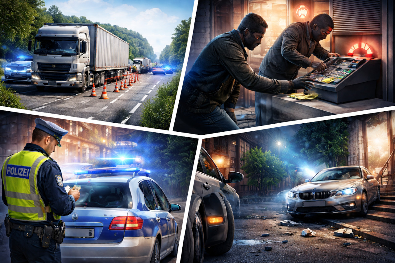 Unfälle, Kontrollen und Einbruch